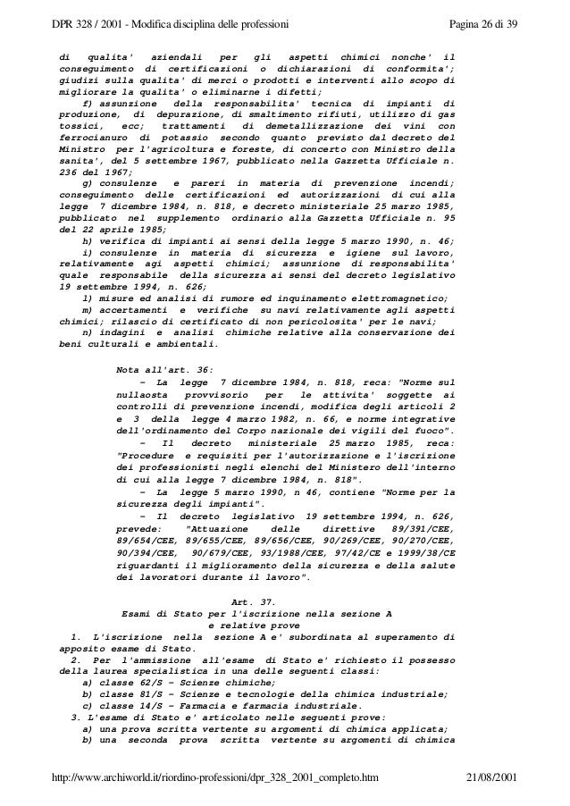 Dpr 328 2001