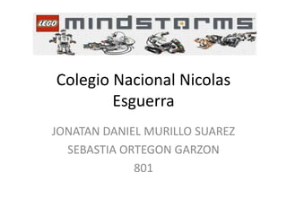 Colegio Nacional Nicolas
Esguerra
JONATAN DANIEL MURILLO SUAREZ
SEBASTIA ORTEGON GARZON
801
 