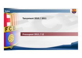 FC Barcelona - Presentació Àrea Econòmica