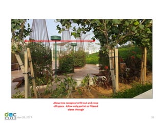 November 26, 2017 50
Allow tree canopies to fill out and close
off space. Allow only partial or filtered
views through
 