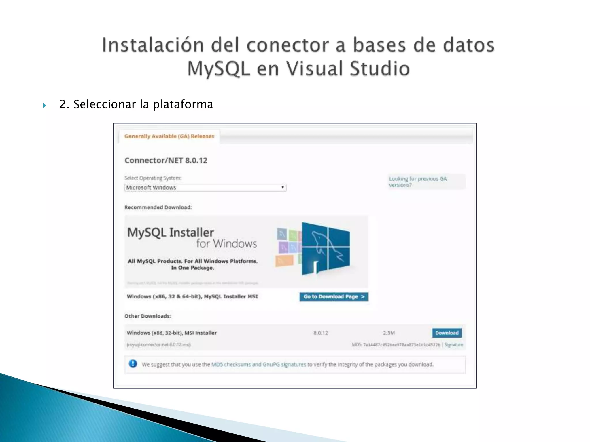  2. Seleccionar la plataforma
 