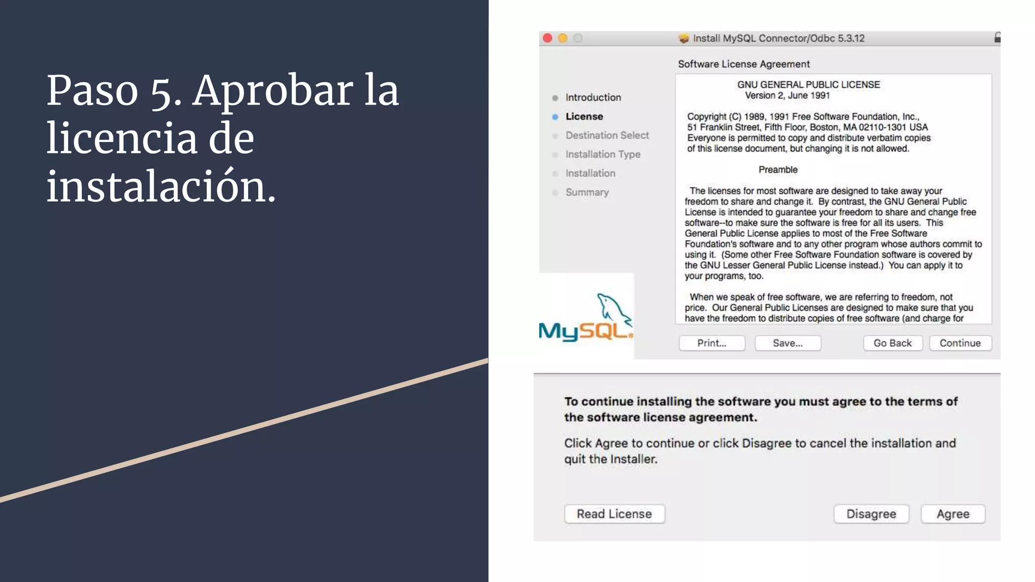 Paso 5. Aprobar la
licencia de
instalación.
 