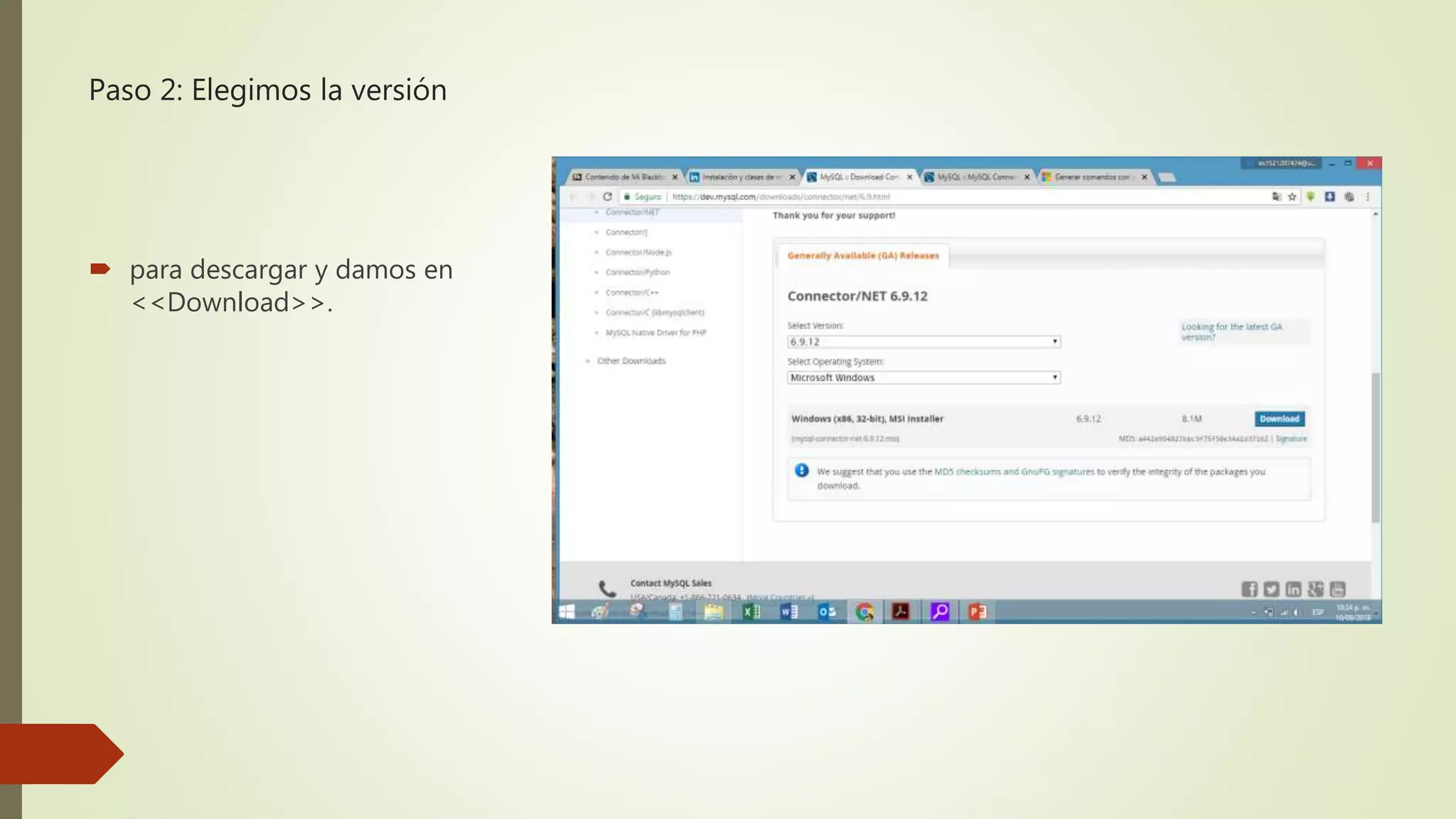 Paso 2: Elegimos la versión
 para descargar y damos en
<<Download>>.
 