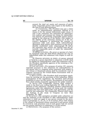 Comprehensive Environmental Response, Compensation and Liability Act of 1980 (CERCLA)