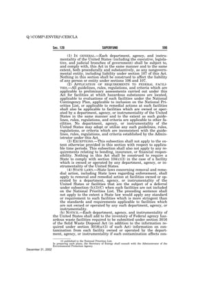 Comprehensive Environmental Response, Compensation and Liability Act of 1980 (CERCLA)