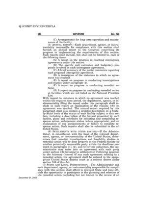 Comprehensive Environmental Response, Compensation and Liability Act of 1980 (CERCLA)