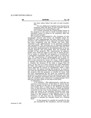 Comprehensive Environmental Response, Compensation and Liability Act of 1980 (CERCLA)