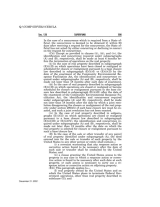 Comprehensive Environmental Response, Compensation and Liability Act of 1980 (CERCLA)