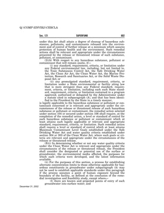 Comprehensive Environmental Response, Compensation and Liability Act of 1980 (CERCLA)