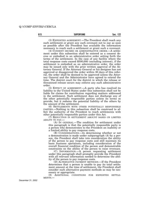 Comprehensive Environmental Response, Compensation and Liability Act of 1980 (CERCLA)