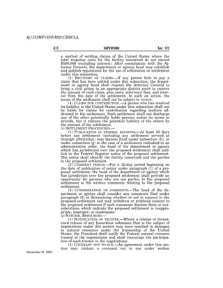 Comprehensive Environmental Response, Compensation and Liability Act of 1980 (CERCLA)