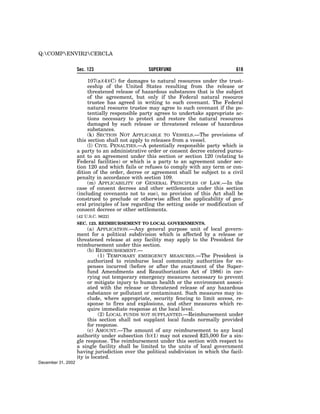 Comprehensive Environmental Response, Compensation and Liability Act of 1980 (CERCLA)