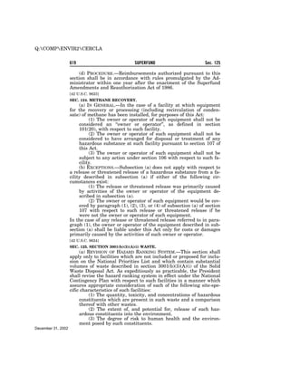 Comprehensive Environmental Response, Compensation and Liability Act of 1980 (CERCLA)