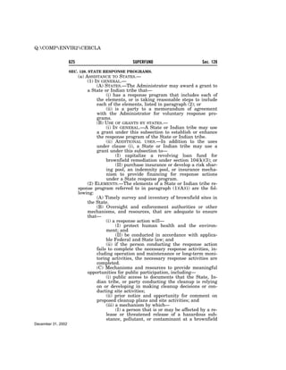 Comprehensive Environmental Response, Compensation and Liability Act of 1980 (CERCLA)