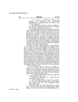 Comprehensive Environmental Response, Compensation and Liability Act of 1980 (CERCLA)