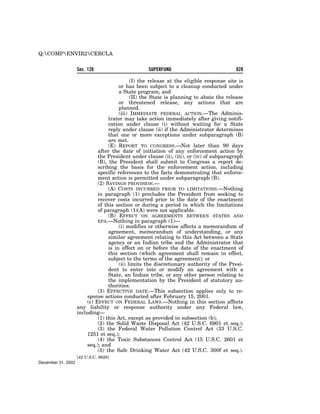 Comprehensive Environmental Response, Compensation and Liability Act of 1980 (CERCLA)