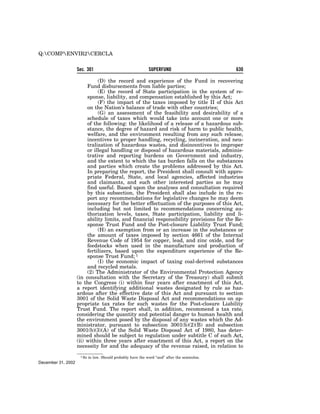 Comprehensive Environmental Response, Compensation and Liability Act of 1980 (CERCLA)