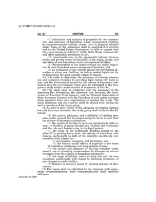 Comprehensive Environmental Response, Compensation and Liability Act of 1980 (CERCLA)