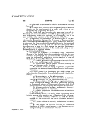 Comprehensive Environmental Response, Compensation and Liability Act of 1980 (CERCLA)