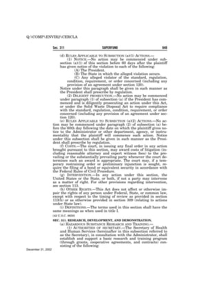 Comprehensive Environmental Response, Compensation and Liability Act of 1980 (CERCLA)