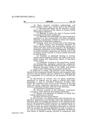 Comprehensive Environmental Response, Compensation and Liability Act of 1980 (CERCLA)