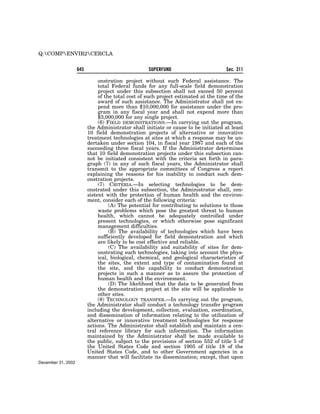 Comprehensive Environmental Response, Compensation and Liability Act of 1980 (CERCLA)