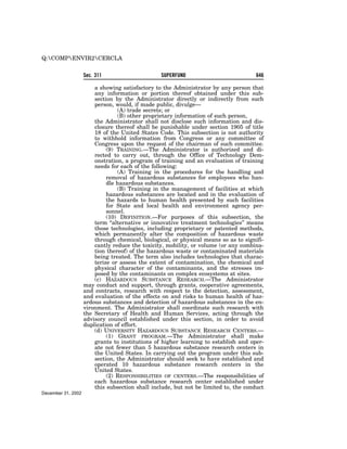 Comprehensive Environmental Response, Compensation and Liability Act of 1980 (CERCLA)