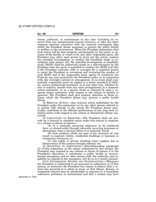 Comprehensive Environmental Response, Compensation and Liability Act of 1980 (CERCLA)