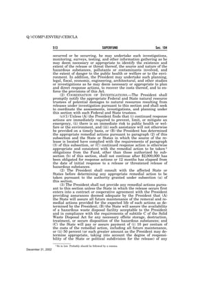 Comprehensive Environmental Response, Compensation and Liability Act of 1980 (CERCLA)