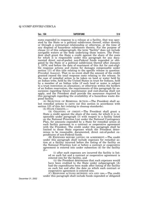 Comprehensive Environmental Response, Compensation and Liability Act of 1980 (CERCLA)