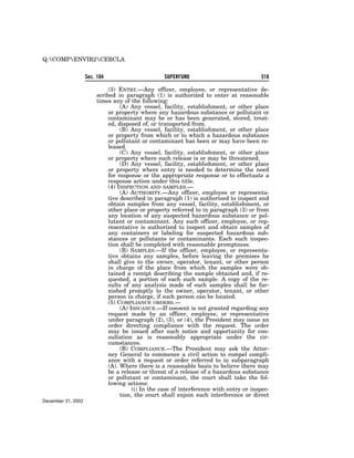 Comprehensive Environmental Response, Compensation and Liability Act of 1980 (CERCLA)