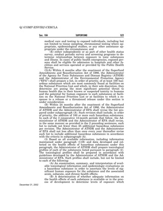 Comprehensive Environmental Response, Compensation and Liability Act of 1980 (CERCLA)