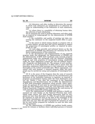 Comprehensive Environmental Response, Compensation and Liability Act of 1980 (CERCLA)