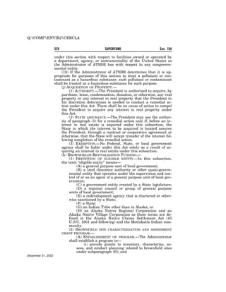 Comprehensive Environmental Response, Compensation and Liability Act of 1980 (CERCLA)
