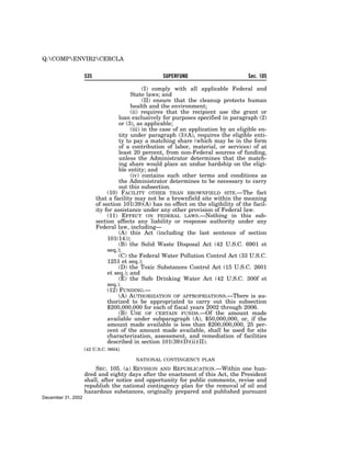 Comprehensive Environmental Response, Compensation and Liability Act of 1980 (CERCLA)