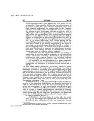 Comprehensive Environmental Response, Compensation and Liability Act of 1980 (CERCLA)