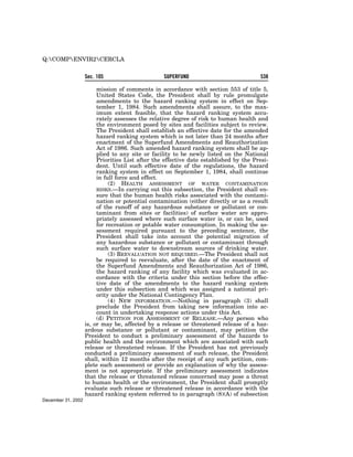 Comprehensive Environmental Response, Compensation and Liability Act of 1980 (CERCLA)