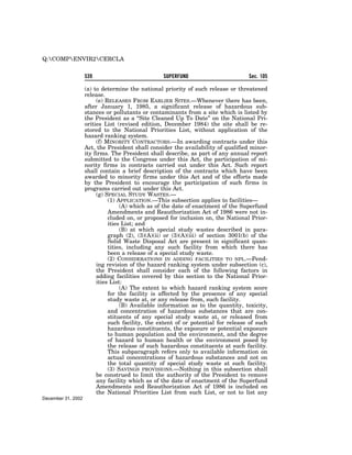 Comprehensive Environmental Response, Compensation and Liability Act of 1980 (CERCLA)