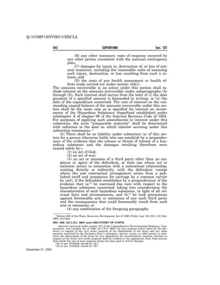 Comprehensive Environmental Response, Compensation and Liability Act of 1980 (CERCLA)