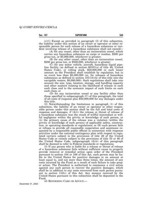 Comprehensive Environmental Response, Compensation and Liability Act of 1980 (CERCLA)