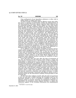 Comprehensive Environmental Response, Compensation and Liability Act of 1980 (CERCLA)