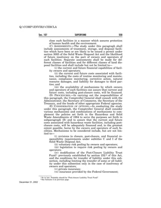 Comprehensive Environmental Response, Compensation and Liability Act of 1980 (CERCLA)