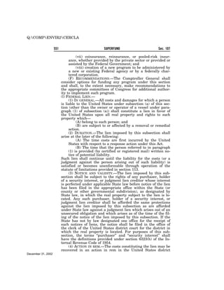 Comprehensive Environmental Response, Compensation and Liability Act of 1980 (CERCLA)