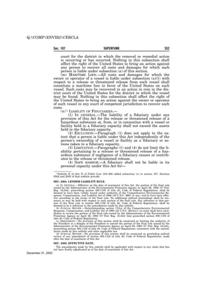 Comprehensive Environmental Response, Compensation and Liability Act of 1980 (CERCLA)