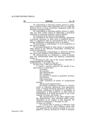 Comprehensive Environmental Response, Compensation and Liability Act of 1980 (CERCLA)