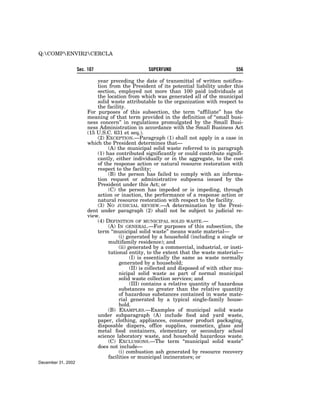 Comprehensive Environmental Response, Compensation and Liability Act of 1980 (CERCLA)