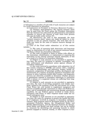 Comprehensive Environmental Response, Compensation and Liability Act of 1980 (CERCLA)