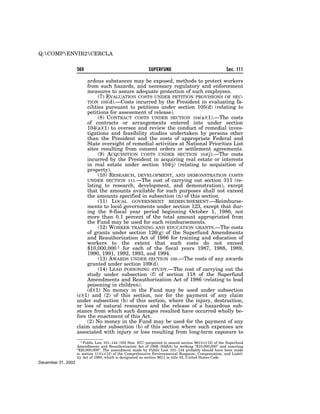 Comprehensive Environmental Response, Compensation and Liability Act of 1980 (CERCLA)