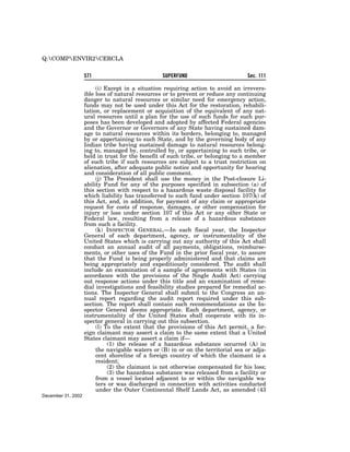 Comprehensive Environmental Response, Compensation and Liability Act of 1980 (CERCLA)