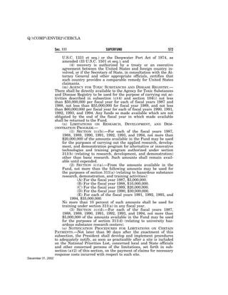 Comprehensive Environmental Response, Compensation and Liability Act of 1980 (CERCLA)